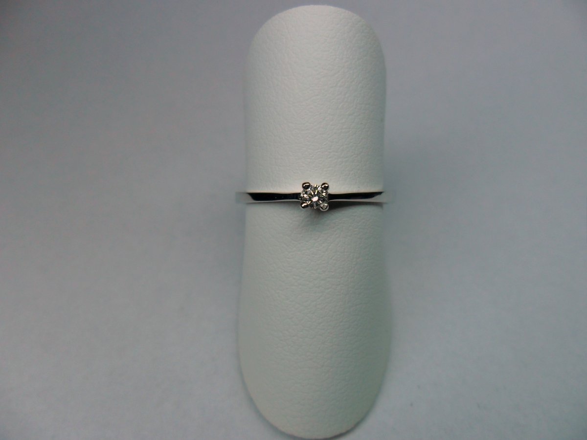 4-Poot Solitair Ring Witgoud 0.04 crt.